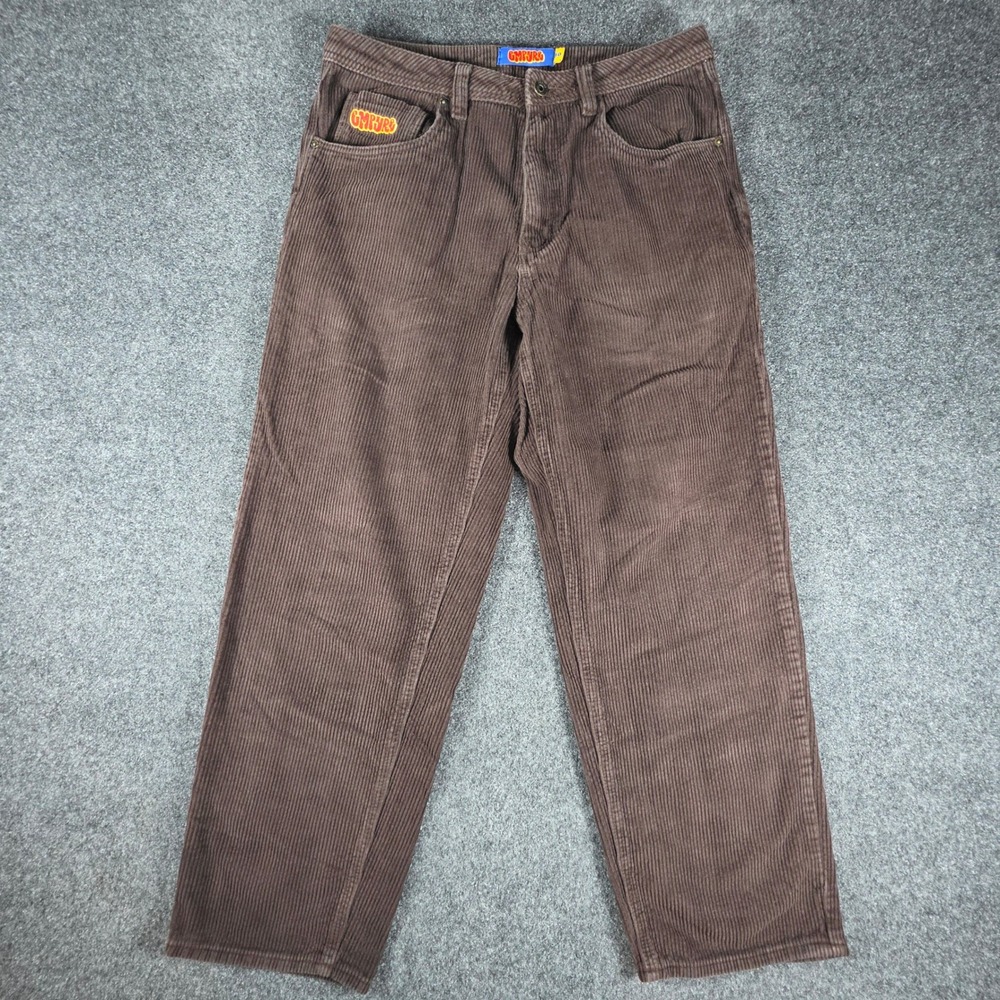 Empyre Corduroy Pants Mens 30 Brown Relaxed Fit Wide Leg Skate Trousers
